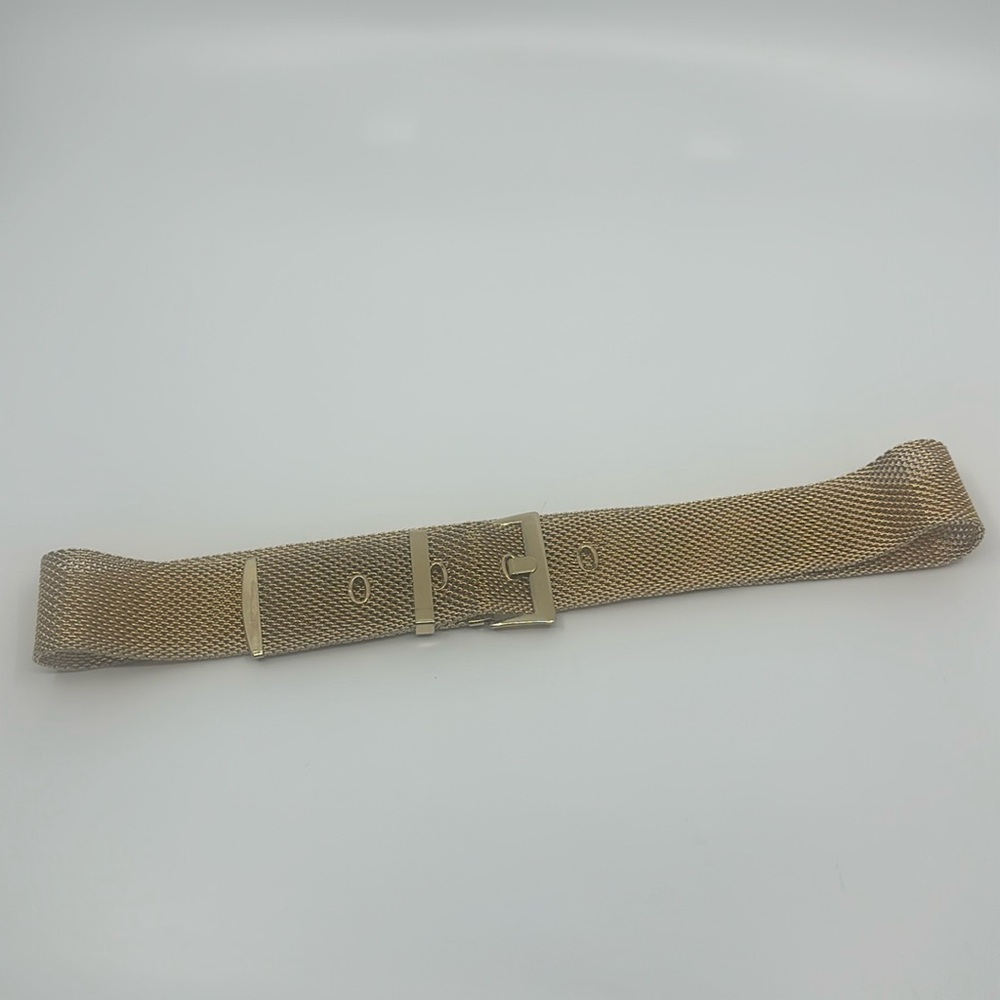 Vintage goldtone mesh metal wide belt